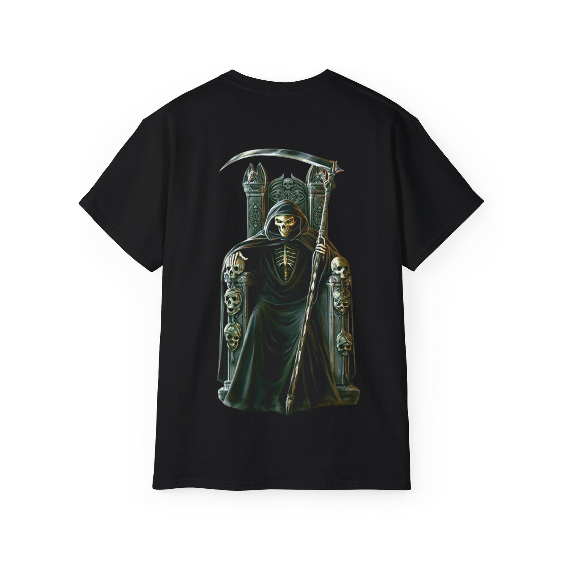 Grim Reaper Graphic Tee | Unisex Cotton Shirt, Halloween Gift, Casual Wear, Gothic Style, Skull Design