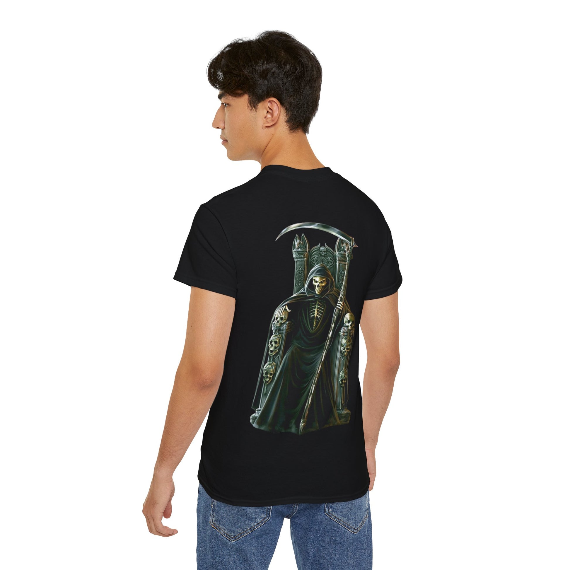 Grim Reaper Graphic Tee | Unisex Cotton Shirt, Halloween Gift, Casual Wear, Gothic Style, Skull Design