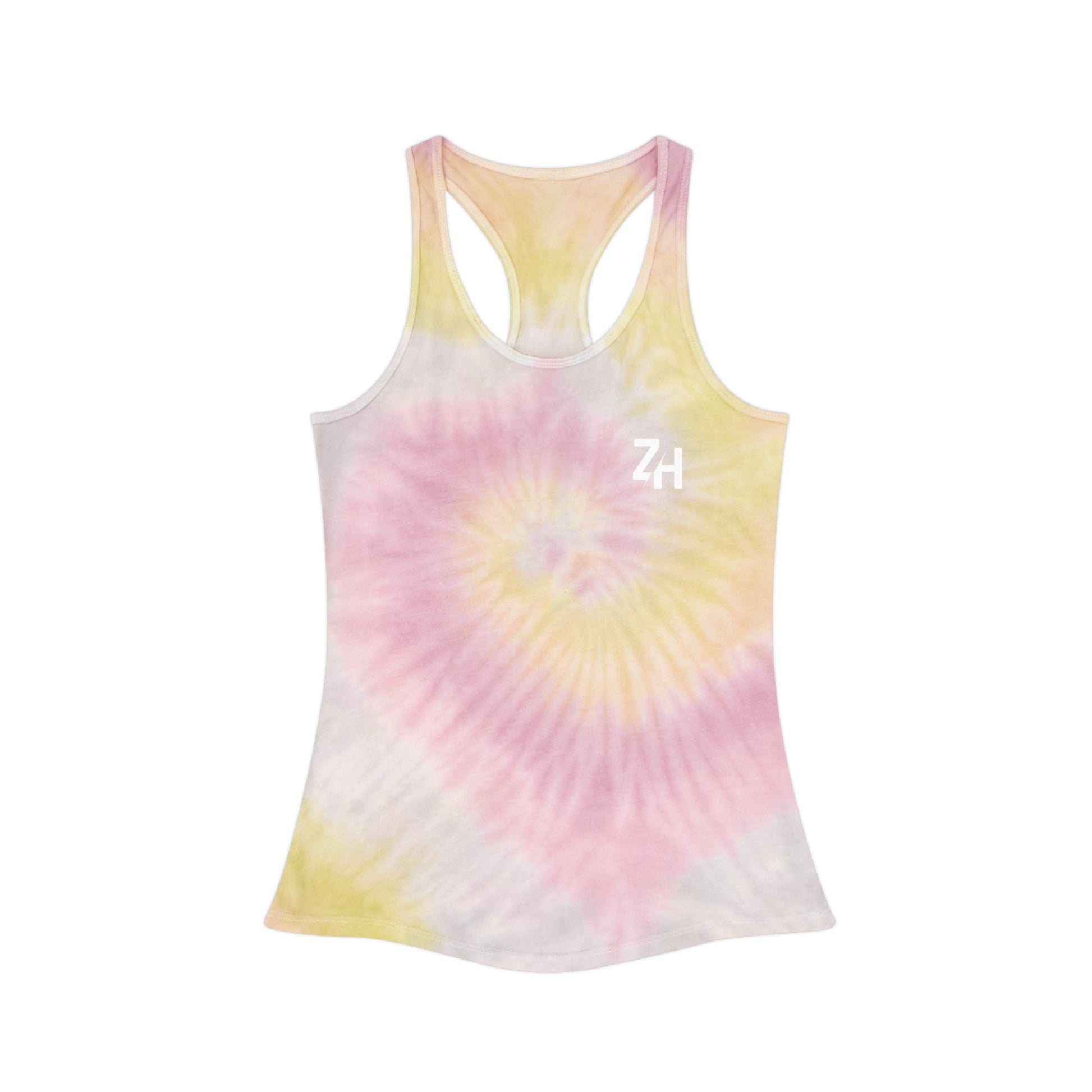 Chill Vibes Tie Dye Racerback Tank Top | Summer Style, Beachwear, Festival Top, Yoga Shirt, Leisure Wear