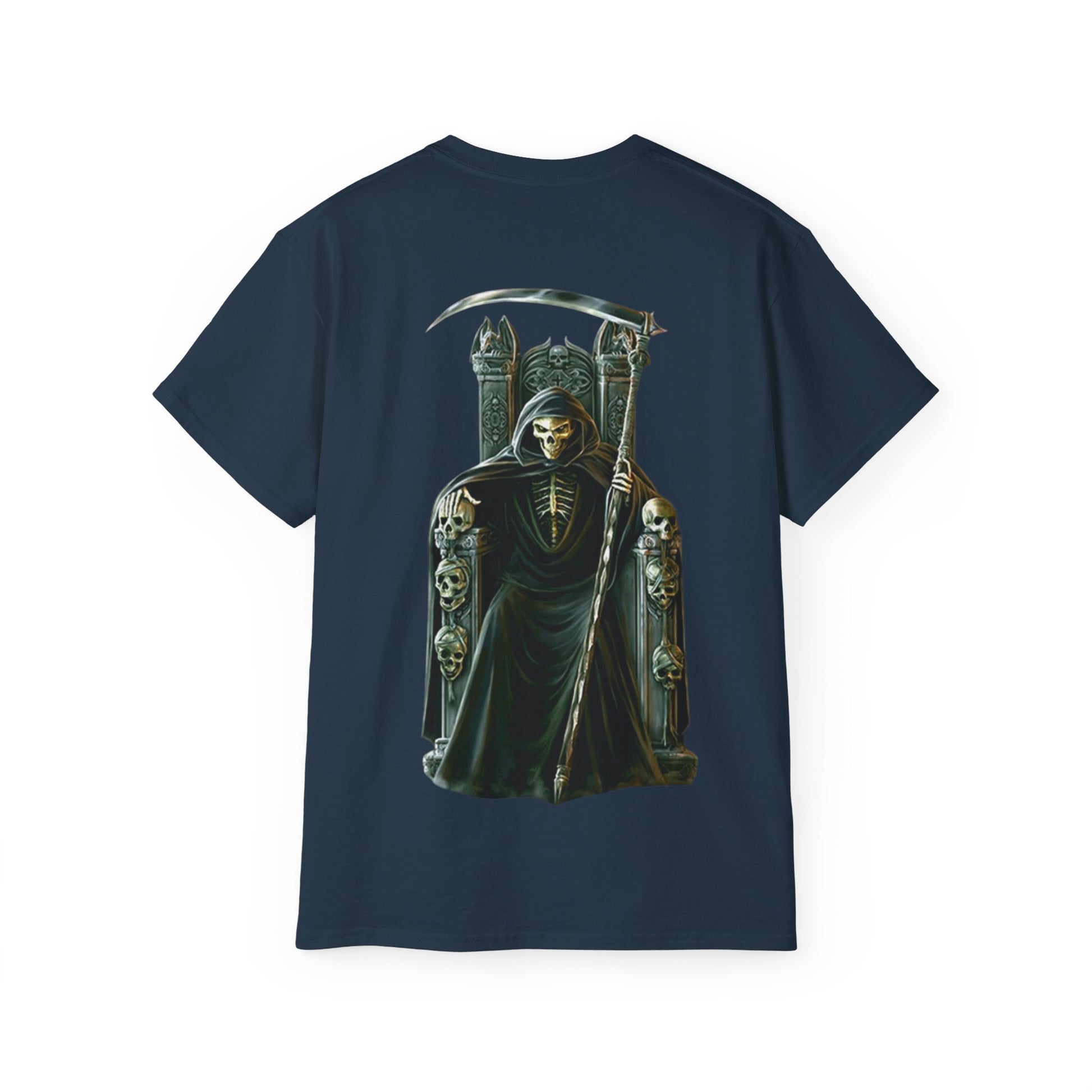 Grim Reaper Graphic Tee | Unisex Cotton Shirt, Halloween Gift, Casual Wear, Gothic Style, Skull Design