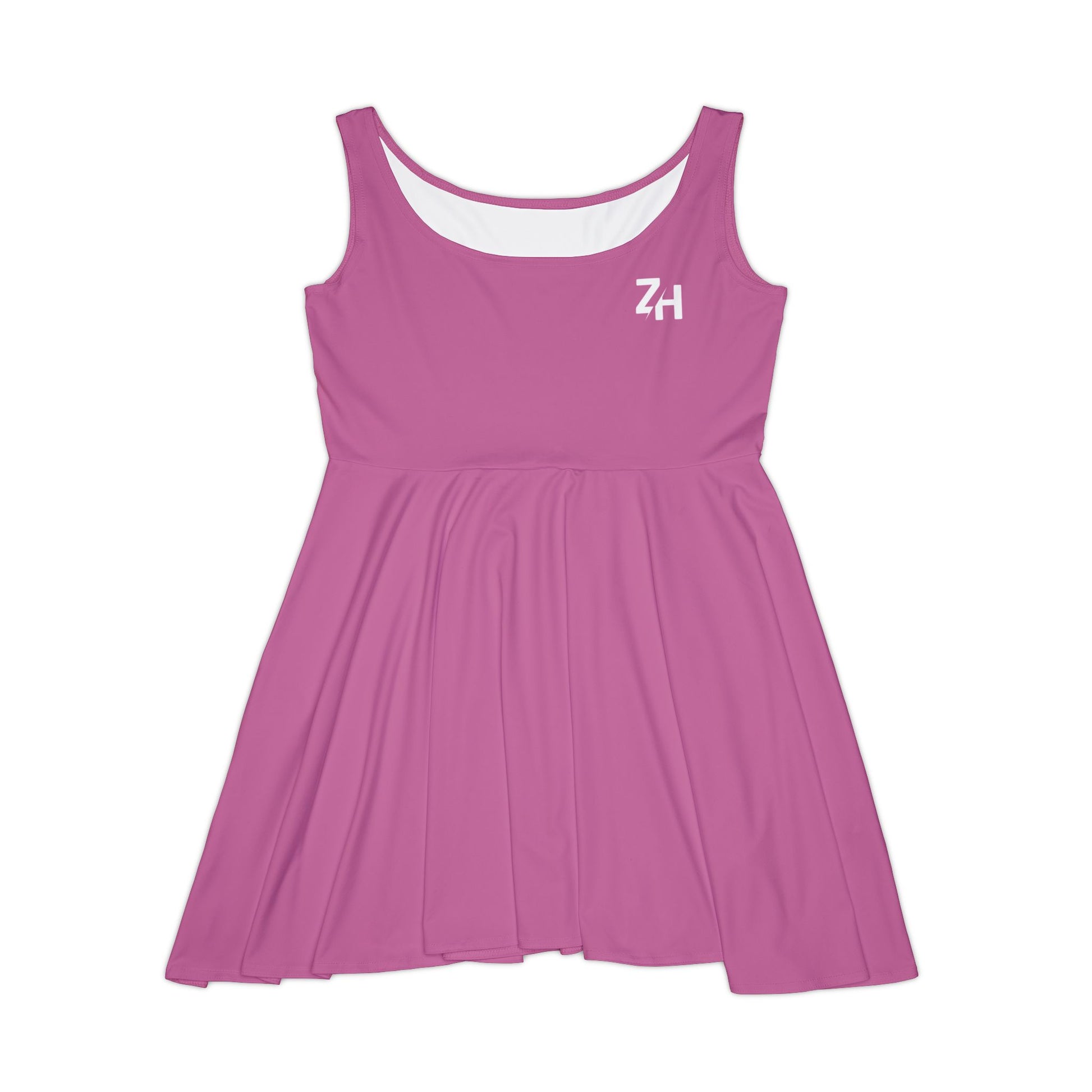 Chic Women’s Skater Dress, Casual Summer Dress, Flowy Pink Dress, Party Outfit, Vacation Wear, Stylish AOP Dress