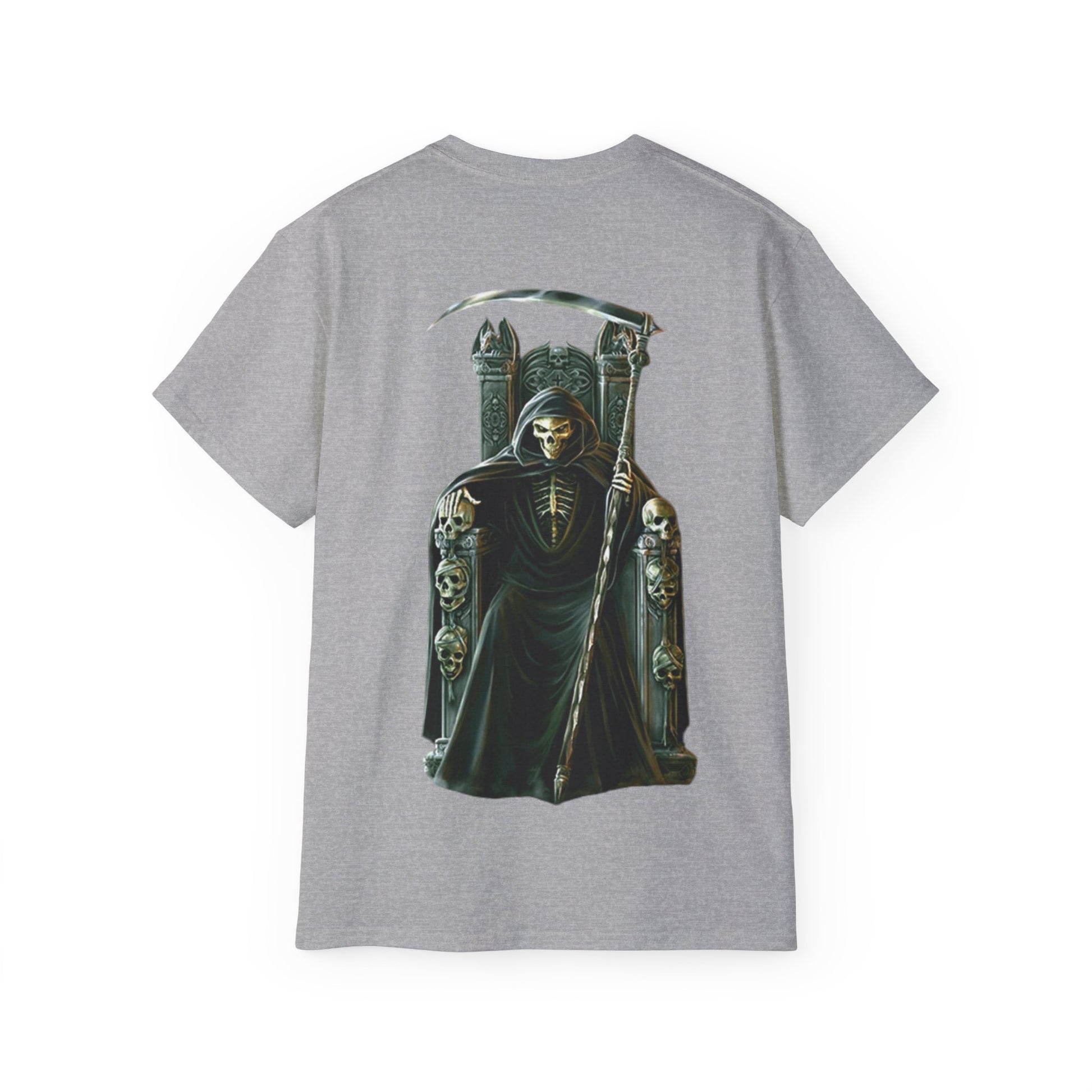 Grim Reaper Graphic Tee | Unisex Cotton Shirt, Halloween Gift, Casual Wear, Gothic Style, Skull Design