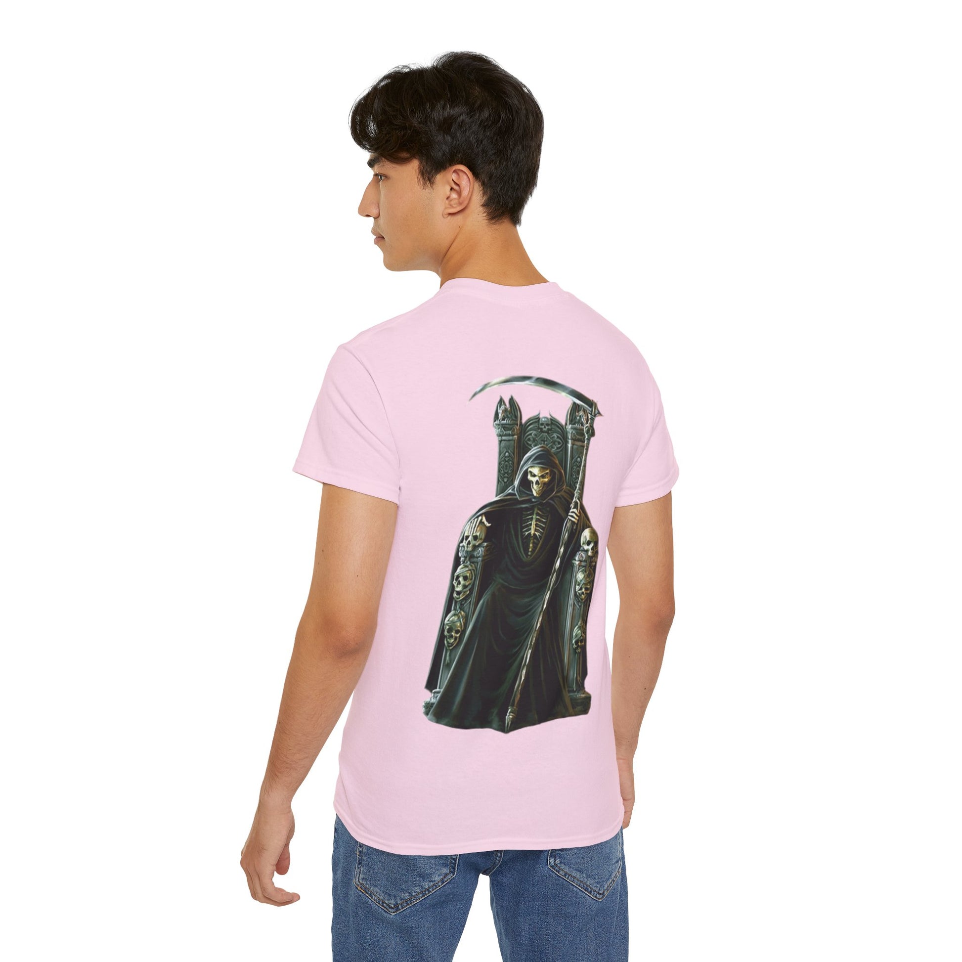Grim Reaper Graphic Tee | Unisex Cotton Shirt, Halloween Gift, Casual Wear, Gothic Style, Skull Design