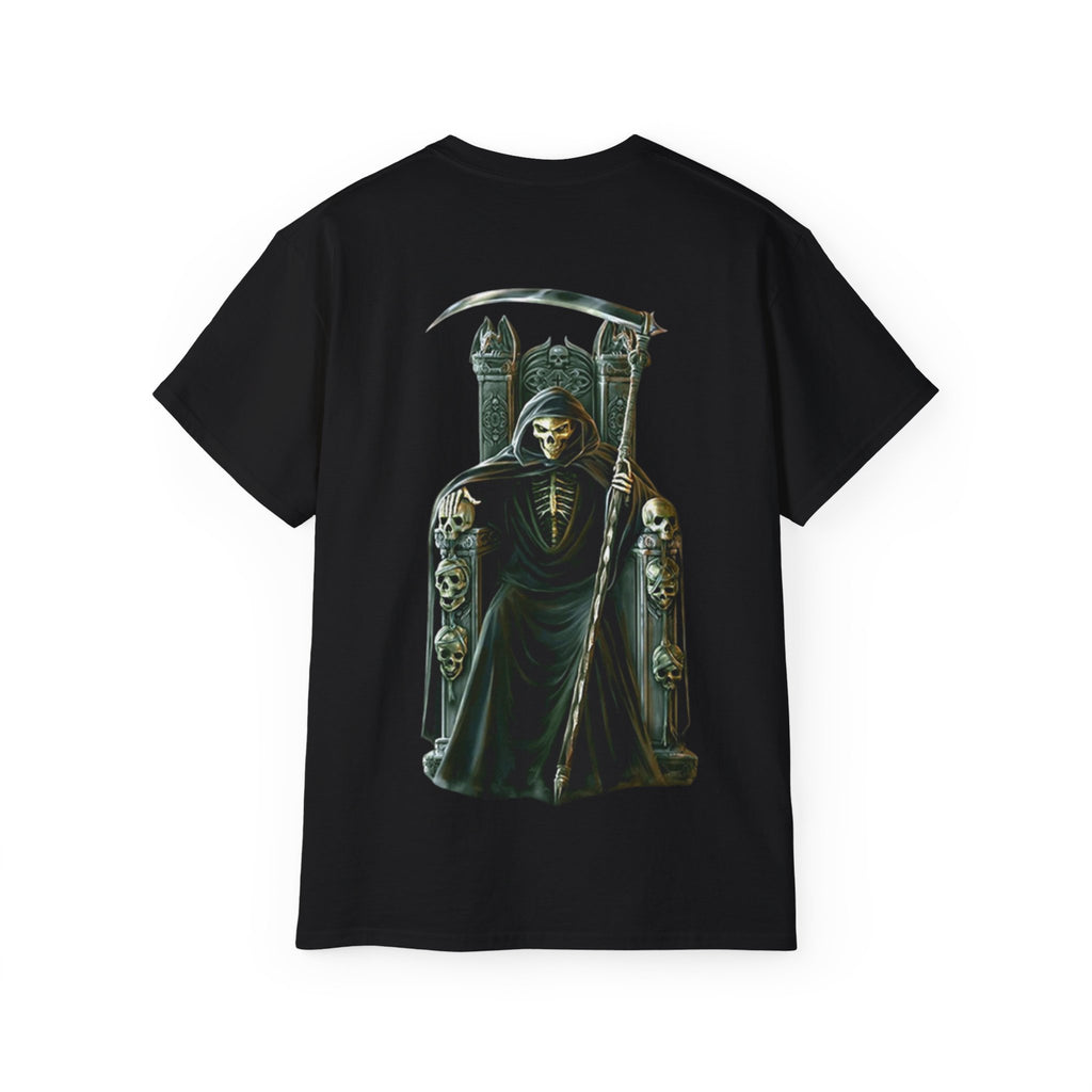 Grim Reaper Graphic Tee | Unisex Cotton Shirt, Halloween Gift, Casual Wear, Gothic Style, Skull Design