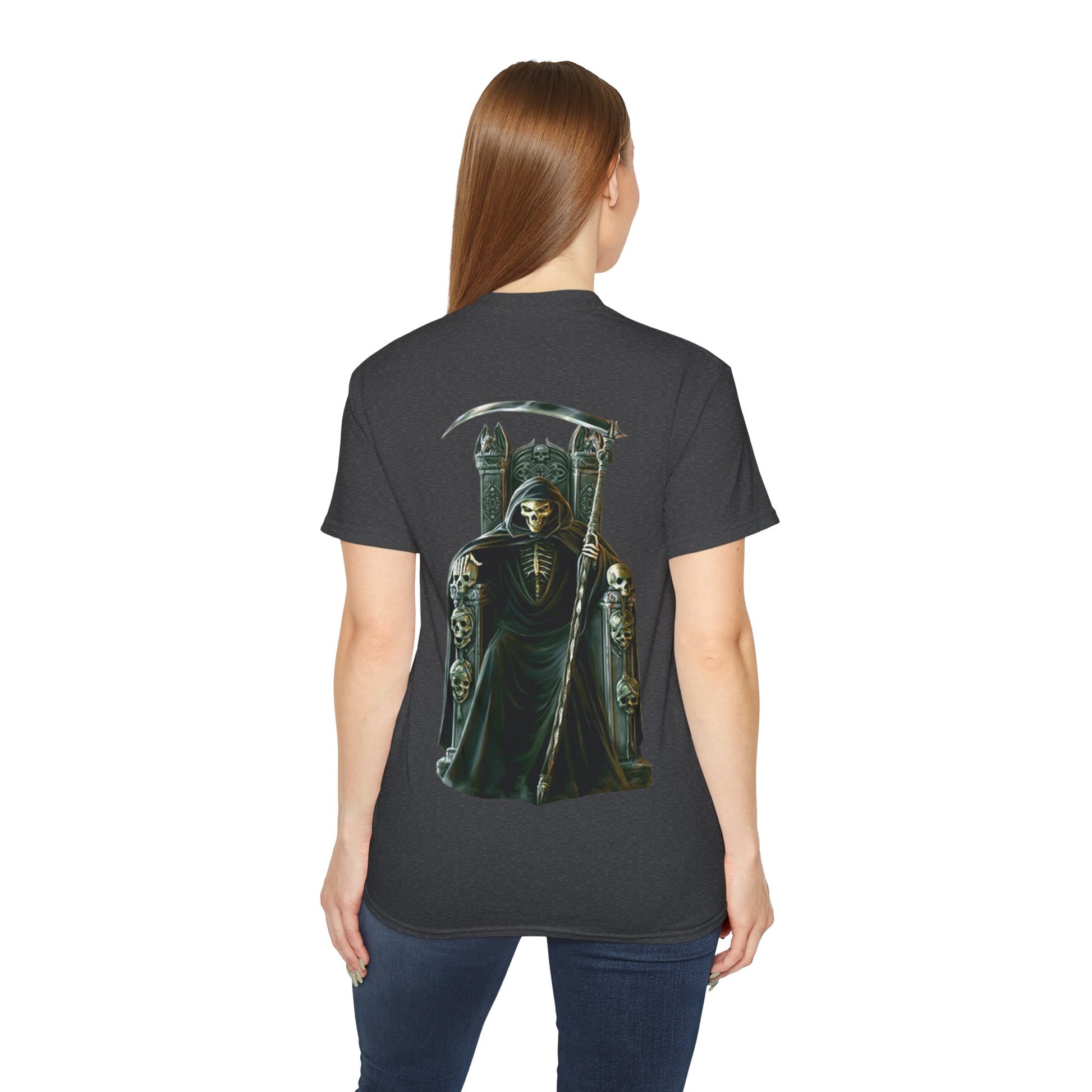 Grim Reaper Graphic Tee | Unisex Cotton Shirt, Halloween Gift, Casual Wear, Gothic Style, Skull Design