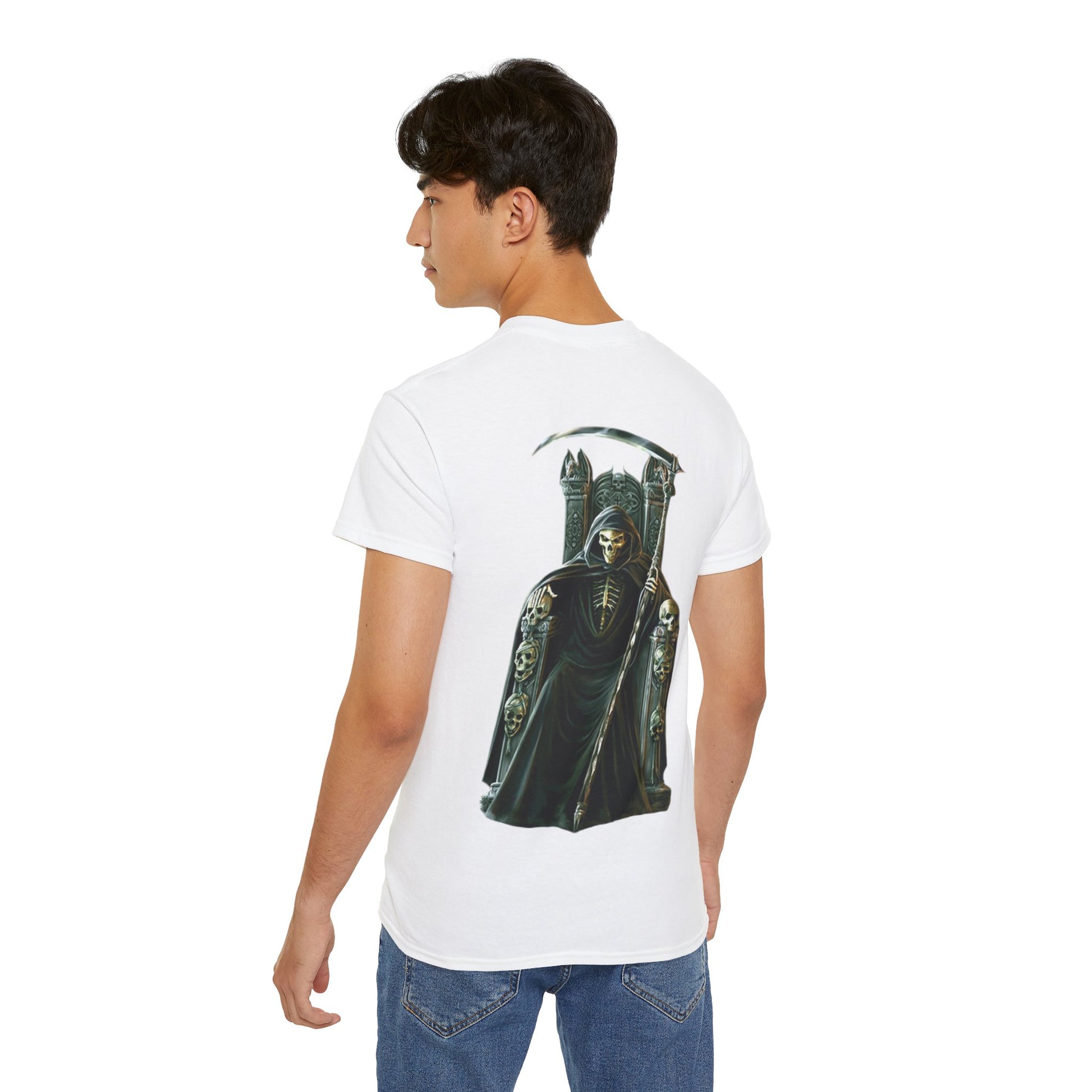 Grim Reaper Graphic Tee | Unisex Cotton Shirt, Halloween Gift, Casual Wear, Gothic Style, Skull Design