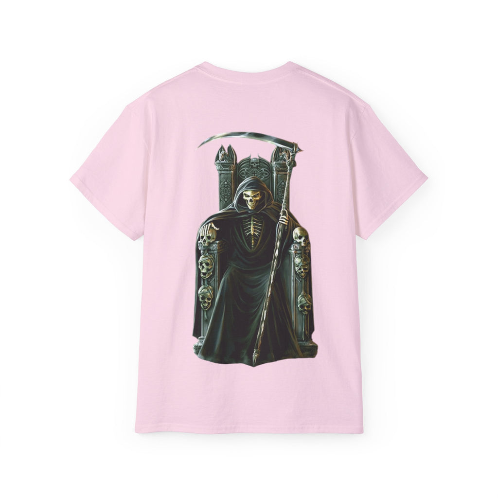 Grim Reaper Graphic Tee | Unisex Cotton Shirt, Halloween Gift, Casual Wear, Gothic Style, Skull Design