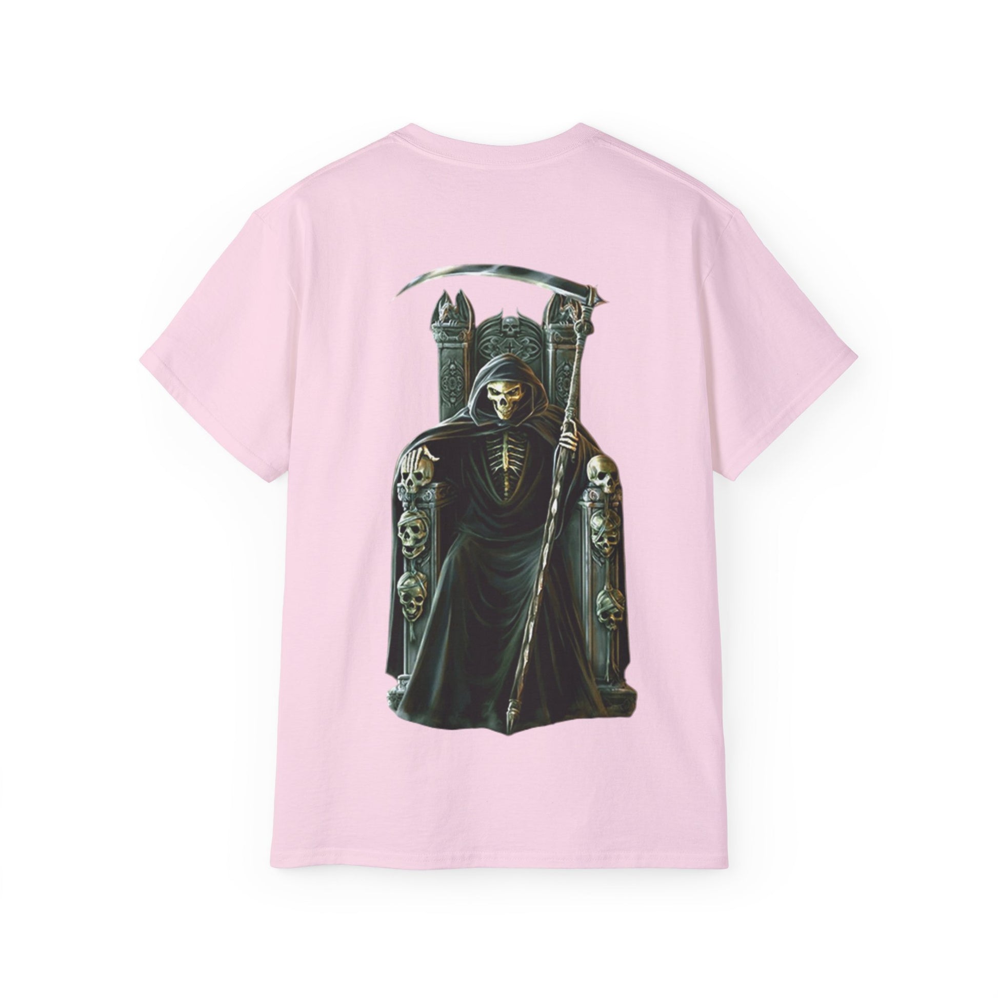 Grim Reaper Graphic Tee | Unisex Cotton Shirt, Halloween Gift, Casual Wear, Gothic Style, Skull Design