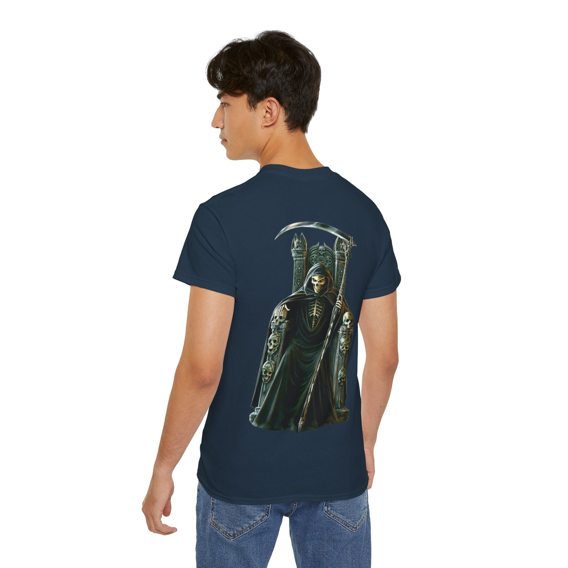 Grim Reaper Graphic Tee | Unisex Cotton Shirt, Halloween Gift, Casual Wear, Gothic Style, Skull Design