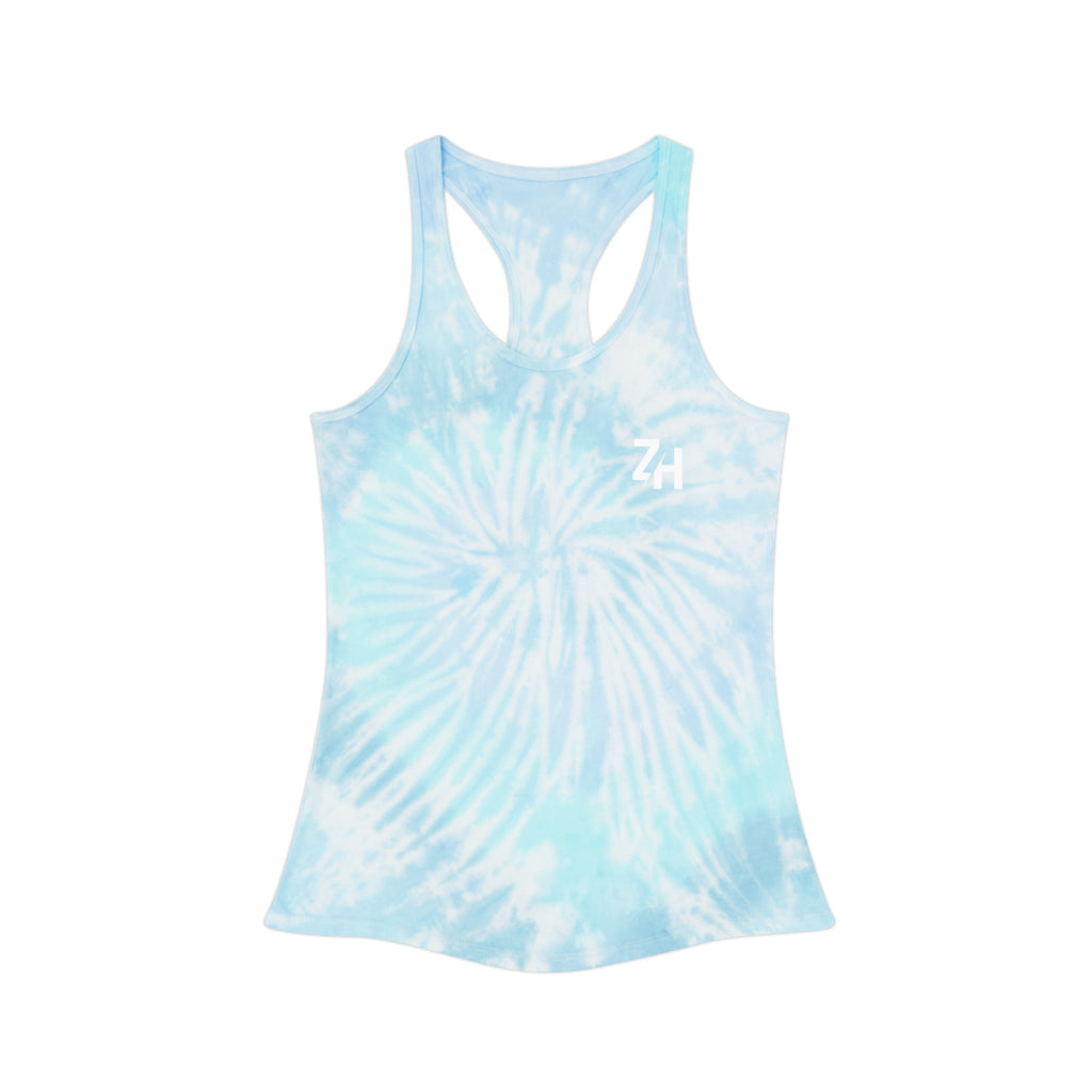 Chill Vibes Tie Dye Racerback Tank Top | Summer Style, Beachwear, Festival Top, Yoga Shirt, Leisure Wear