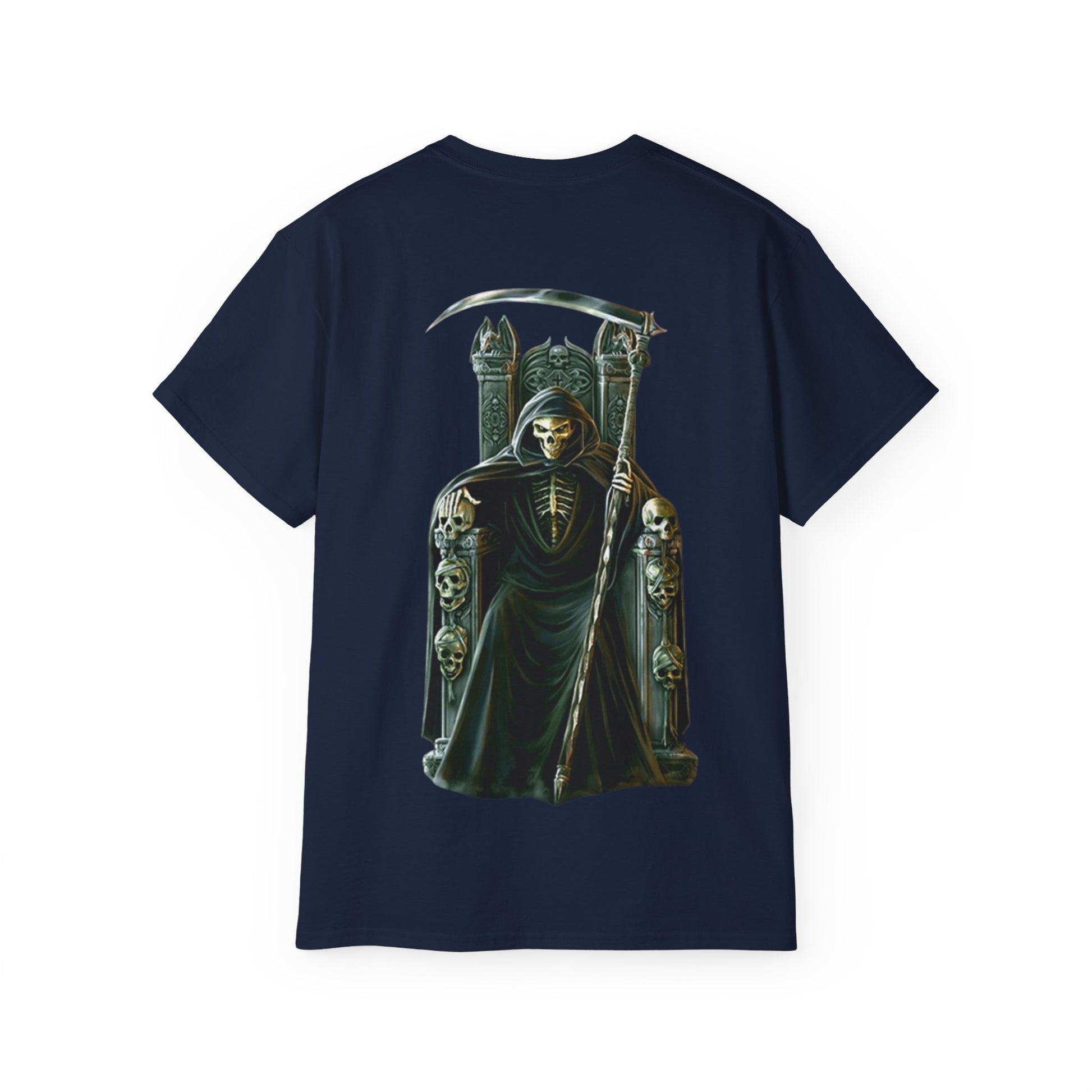 Grim Reaper Graphic Tee | Unisex Cotton Shirt, Halloween Gift, Casual Wear, Gothic Style, Skull Design
